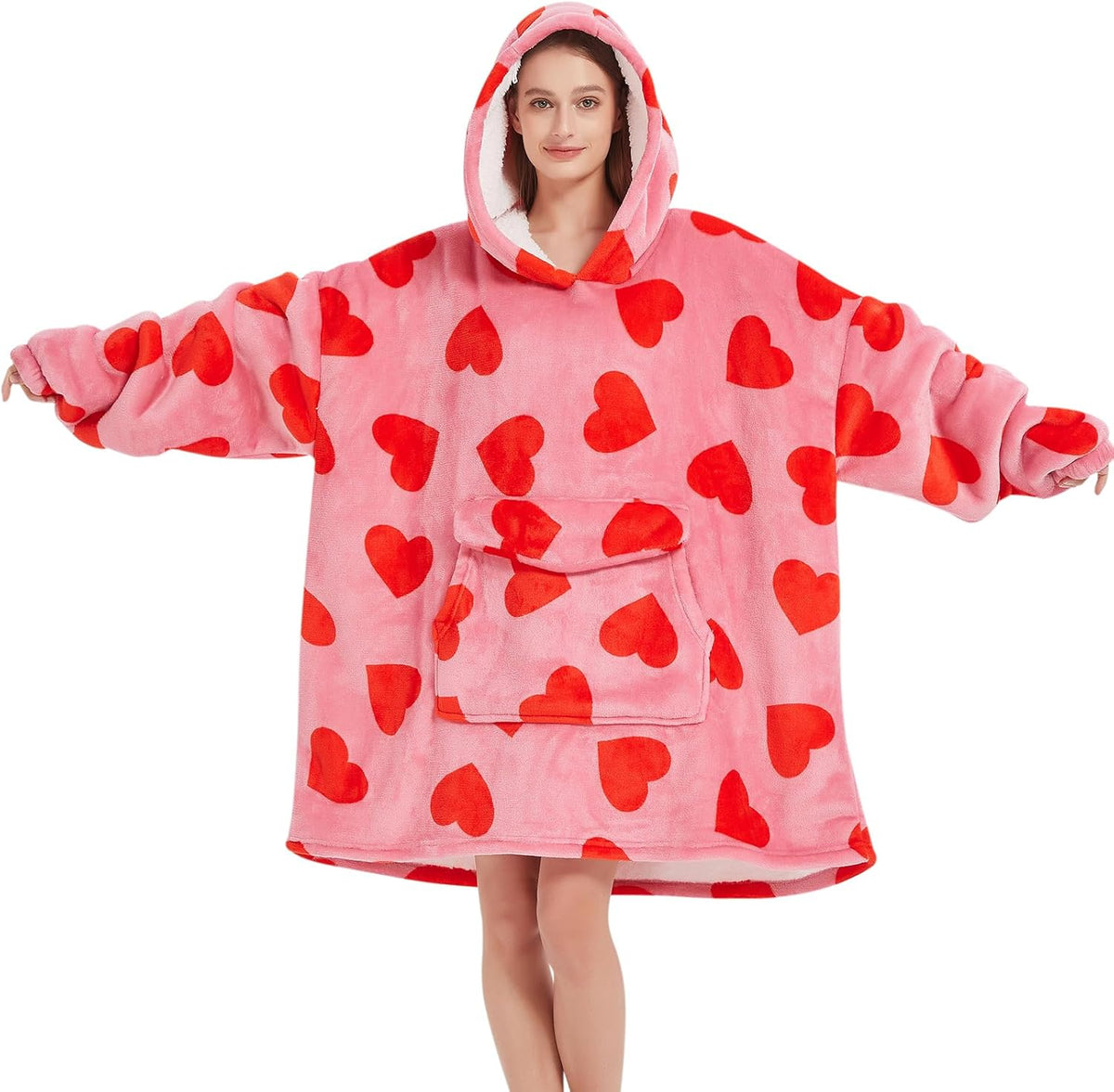 Grey Blanket Hoodies for Women and Men Adult Oversize Wearable Blanket Hoodies for Soft and Warm