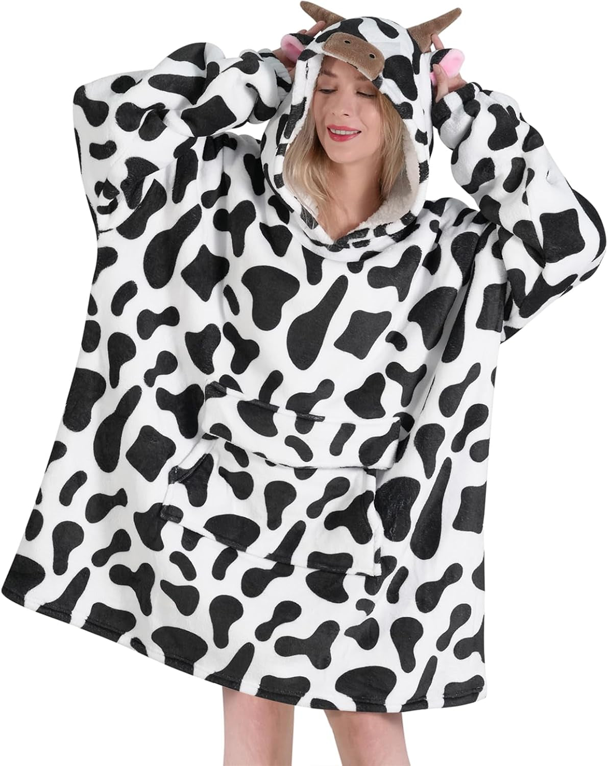 Grey Blanket Hoodies for Women and Men Adult Oversize Wearable Blanket Hoodies for Soft and Warm