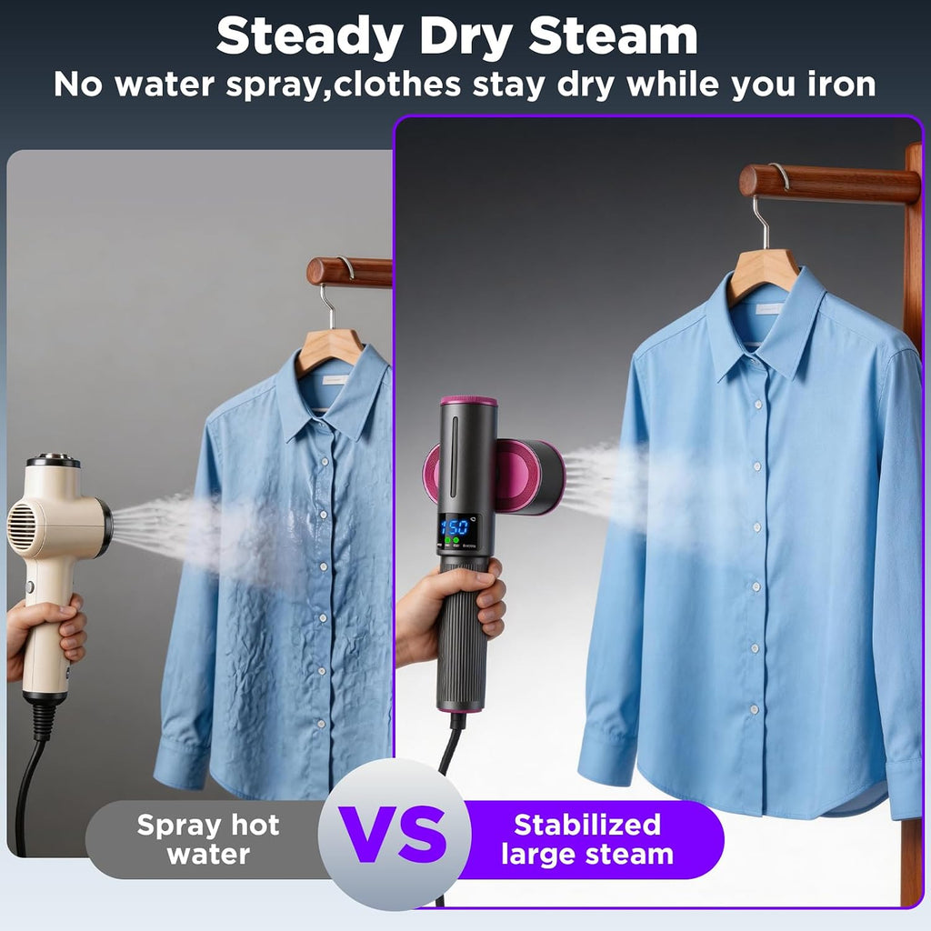 Travel Steamer for Clothes 2-In-1 Handheld Steamer Portable Iron