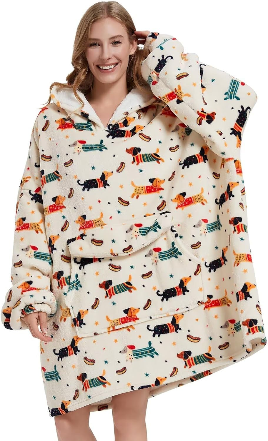 Grey Blanket Hoodies for Women and Men Adult Oversize Wearable Blanket Hoodies for Soft and Warm