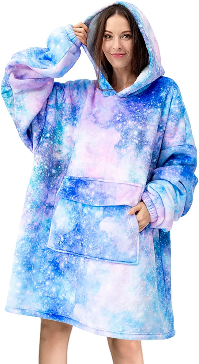 Grey Blanket Hoodies for Women and Men Adult Oversize Wearable Blanket Hoodies for Soft and Warm